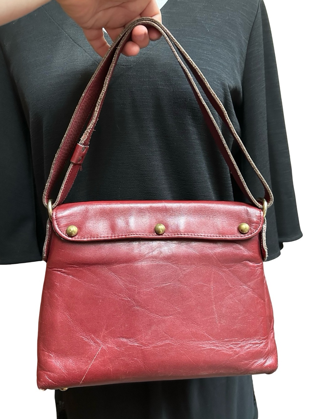 Vintage Etienne Aigner Handmade Oxblood Leather Purse - Picture 7 of 12